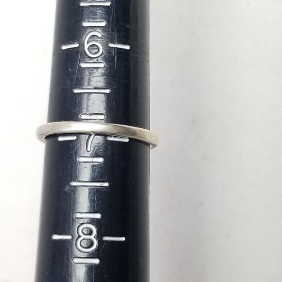 Vintage Sterling Silver CZ Solitaire Ring, Size 7 Band, Sparkly, RJ, Estate - Picture 7 of 9